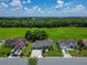 Aerial view of a single-Gathering home with lush landscaping surrounded by green space, creating a serene and private setting at 2719 Wilder Trace Ct, Plant City, FL 33566