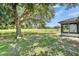 Fenced backyard featuring expansive green space and wooded scenery, providing a private and serene outdoor retreat at 2719 Wilder Trace Ct, Plant City, FL 33566