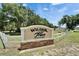 Elegant 'Wilder Trace' community entrance sign, denoting an HOA deed-restricted community at 2719 Wilder Trace Ct, Plant City, FL 33566