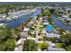 This home has a large backyard and a driveway at 350 Kentucky Ave, Crystal Beach, FL 34681