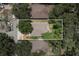Aerial view of the house highlighting the roofline and surrounding green landscape from above at 3632 E Comanche Ave, Tampa, FL 33610