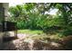 Backyard with trees and patchy grass, alongside a cooking appliance at 3632 E Comanche Ave, Tampa, FL 33610