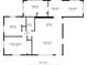 Floor plan showing bedrooms, bath, hall, kitchen, and living room at 4374 32Nd N Ter, St Petersburg, FL 33713