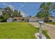 Charming single-story home with a well-maintained lawn, colorful shutters, and an inviting blue front door at 540 Firefly Ln, Apollo Beach, FL 33572