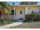 Up close image of the front of the home and decorative front door at 5483 37Th N Ave, St Petersburg, FL 33710