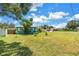 Quaint turquoise house on a lush lawn with mature trees, located in a quiet neighborhood at 6195 28Th N Ave, St Petersburg, FL 33710