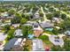 Expansive aerial view of a residential neighborhood, showcasing single-Gathering homes and tree-lined streets at 11398 88Th Ave, Seminole, FL 33772