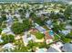 Aerial view of a residential neighborhood with mature trees and a mix of fenced and open yards at 11398 88Th Ave, Seminole, FL 33772
