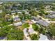 Aerial view of neighborhood featuring single-Gathering homes, mature landscaping, and fenced in yards at 11398 88Th Ave, Seminole, FL 33772