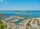 Picturesque marina view with numerous boats docked, set against a scenic coastal backdrop at 1340 Bayshore Blvd # 502, Dunedin, FL 34698
