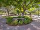 Scenic park view featuring lush greenery, a welcoming sign, brick walkways, and comfortable benches at 1340 Bayshore Blvd # 502, Dunedin, FL 34698