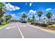Welcoming entrance to Dover Ridge community with palm trees and clear blue skies at 208 English Heritage Pl, Dover, FL 33527