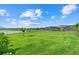 Spacious backyard with lush green grass, fenced perimeter, and view of the lake at 271 Monet Trl, Bradenton, FL 34212