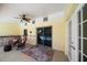 Covered patio with outdoor seating overlooking the sparkling pool at 3831 Yardley N Ave, St Petersburg, FL 33713