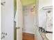 Bathroom featuring tile floor, granite countertop and a shower at 4211 28Th N Ave, St Petersburg, FL 33713
