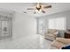 Clean living area showcasing the window and the front entrance at 4414 W Hanna Ave, Tampa, FL 33614