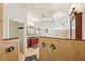 Well-designed bathroom with tiled walk-in shower, granite countertop vanity, and a walk-in tub at 6543 Louise Ct, Hudson, FL 34667