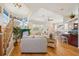 Spacious living room with an open floor plan, lots of natural light, and modern decor at 6543 Louise Ct, Hudson, FL 34667