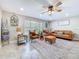 Comfortable living room featuring stylish furniture, large windows, and a decorative rug, creating a cozy atmosphere at 7211 Red Oak Loop, New Port Richey, FL 34654