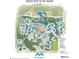 Primary site map showcasing the community layout with amenities, home locations, and roadways at 10747 Laxer Cay Loop, San Antonio, FL 33576