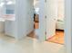 Hallway connecting the bathroom, bedroom and other living spaces at 113 Maplewood Ave, Clearwater, FL 33765