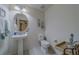 Charming half bathroom with pedestal sink and neutral decor at 11327 Brighton Knoll Loop, Riverview, FL 33579