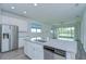 Stylish kitchen with stainless steel appliances and a view of the living area at 11619 Cambium Crown Dr, Riverview, FL 33569
