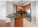 Modern kitchen with granite countertops and stainless steel appliances at 1209 E Cumberland Ave # 604, Tampa, FL 33602