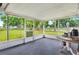 Screened patio with views of the large backyard at 12631 Hobson Simmons Rd, Lithia, FL 33547