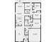 Detailed floor plan showcasing four bedrooms, two bathrooms, kitchen, and garage at 13548 Tropical Breeze Way, Hudson, FL 34669