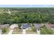 An aerial view of the home and neighborhood, highlighting lush greenery and nearby houses at 15012 Winterwind Dr, Tampa, FL 33624