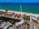 Breathtaking aerial view showcasing the beach access and waterfront views of these condos at Indian Rocks Beach, Florida at 208 Haven Beach Ct, Indian Rocks Beach, FL 33785