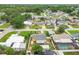 Neighborhood aerial view showcasing cozy homes, mature trees, and well-maintained lawns in a suburban setting at 2818 Lorraine St, Tampa, FL 33614