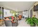 A spacious sunroom is furnished with wicker furniture and plenty of plants at 2818 Lorraine St, Tampa, FL 33614