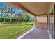 Enjoy outdoor living on this paver patio with beautiful landscaping and a well-manicured yard at 3060 Mountain Spruce Ter, Wesley Chapel, FL 33543