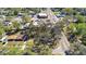 Aerial shot of a home surrounded by lush trees in a residential neighborhood on a sunny day at 4009 N 15Th St, Tampa, FL 33610