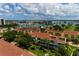 Beautiful aerial view featuring the property's location near waterfront, golf course and lush green spaces at 505 Sandy Hook Rd # 505, Treasure Island, FL 33706
