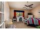 Cozy bedroom featuring a nautical theme, complemented by woven wicker furniture and soft lighting at 505 Sandy Hook Rd # 505, Treasure Island, FL 33706