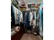Walk-in closet featuring organized storage with shelving and hanging racks for clothes and accessories at 505 Sandy Hook Rd # 505, Treasure Island, FL 33706