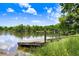 Breathtaking view of the serene lake from the dock with lush green surroundings at 5103 Puritan Cir # 5103, Tampa, FL 33617