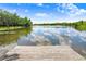 Scenic lake view with blue sky and mature trees reflecting in the calm water at 5103 Puritan Cir # 5103, Tampa, FL 33617