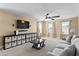 Spacious bonus room with carpet, recessed lighting, and multiple windows for plenty of sunlight at 8636 Prairie Creek Dr, New Port Richey, FL 34655