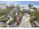 Aerial view of several homes along the beachfront at 12458 1St W St, Treasure Island, FL 33706