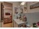 Light blue bathroom with neutral flooring at 2466 Ecuadorian Way # 32, Clearwater, FL 33763