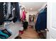 Walk-in closet with ample hanging and storage space for organizing your wardrobe at 26082 Woven Wicker Bnd, Lutz, FL 33559