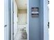 Bathroom featuring neutral tones and a 'Bless Our Home' wall decoration at 2798 Hilliard Dr, Wesley Chapel, FL 33543