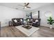 Inviting living room with modern furniture, hardwood floors, and ample natural light at 3201 36Th N Ave, St Petersburg, FL 33713