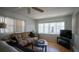 Cozy living room boasts large windows and comfortable seating at 3301 Alt 19 # 317, Palm Harbor, FL 34683