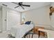 Bedroom featuring carpet flooring, large closet and natural light at 344 Cascade Ln, Palm Harbor, FL 34684