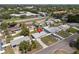 Real estate aerial view of home, paved driveway, fenced yard and a convenient location at 3490 57Th St, St Petersburg, FL 33710